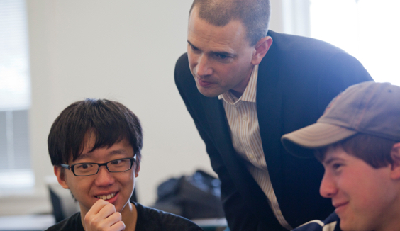 RPI professor working along side with student